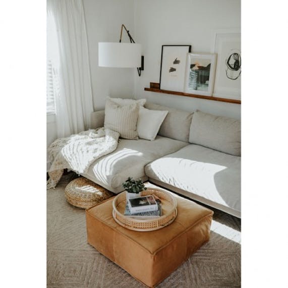 Lyle Leather Ottoman Joybird