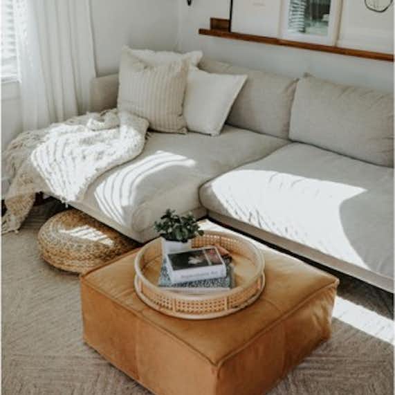 Lyle Leather Ottoman Joybird